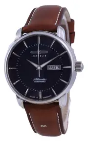 Zeppelin Atlantic Automatic Day/Date Blue Dial Leather Strap Z84663 Mens Watch