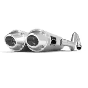 HMF Performance Brushed Dual 3/4 System Exhaust Euro Cap Maverick XDS Turbo