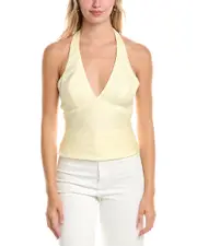 Bardot Paola Linen Halter Top
