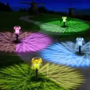Paquete de 4 luces solares impermeables para paisaje, para entrada de jardín