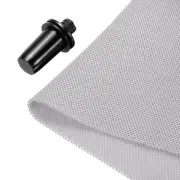 Speaker Grill Cloth 20 x 63 Inch Stereo Mesh Fabric with Buckle Light Grey