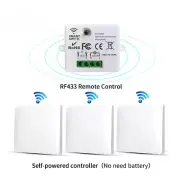Smart Switch Self-Powered Push Button Wall Panels Remote Controller Light Switch