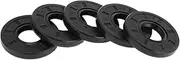 X AUTOHAUX Universal Oil Seal TC Double Lip W Steel Spring Seal Ring Rotary Shaft Seal 15x35x5mm High Pressure NBR Rubber Black 5 Pcs