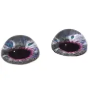 Pair High Dome Clockwork Blue Purple Half Sphere Glass Eyes Taxidermy Jewelry