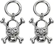 [Kefley] Skull Charm for Shoes Boots Handbag Accessories Gothic Rhinestone Boot Charms Metal Shoe Lace Shoelace Shoe Charms for Sneakers Heavy-Duty Punk Halloween Jewelry Ornaments Decorations