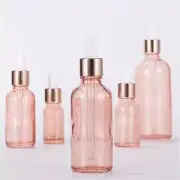 10pcs Glass Dropper Bottles Eye Pipette Roller Sprayer Essential Oils Pink