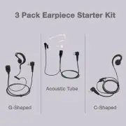 Two-Way Radio Earpiece Starter Kit Set (3pcs) for Motorola CP200 CLS1110 CLS1410