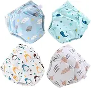 RORPOIR Adjustable Washable Baby Diaper Pants Reusable Cotton Training Pants for Boys Girls
