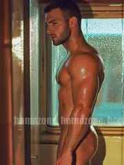 Handsome Muscular Model 4x6 Print – Sculpted Strength Original Art