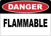 OSHA DANGER: FLAMMABLE| Laminated Vinyl Decal Sticker Label