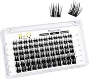 B&QLASH Lash Clusters B52 D Curl 8-16mm Eyelash Clusters 72 PCS Cluster Eyelash Extensions C/D Curl Lash Clusters Wispy Mega Volume Cluster Lashes DIY lash Extensions at Home (B52,8-16mm)