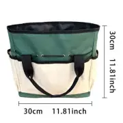 Canvas Garden Tool Storage Bag with Ample Space and 6 Organizational Pockets