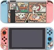 Kiloluv Tiger & Cat Switch Protective Case Cover Skin, Soft TPU Cover Case Compatible with Nintendo Switch