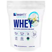 Leanfit Naturals Whey Protein Concentrate and Isolate Vanilla 2kg Protein Powder