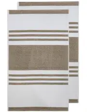 [Ladelle] Lennox Terry Kitchen Towel 2 Pack in Stone