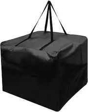 Cushion Cover Storage Bag with Handles,Waterproof Outdoor Patio Cushion Storage Bag,Protective Zippered Cushion Storage Bag,Garden Furniture Protective Bag Cover for Patio (Black)