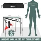 VILLEY 70X70CM Aluminum Folding Square Table with Carry Bag Height Adjusted Outd
