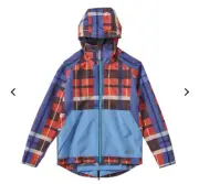 Kids Bag-in Junior Rain Jacket with Reflective Print plaid AEGIS Workman Japan