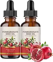 Organic Pomegranate Seed Oil, Cold Pressed Pomegranate Seed Oil, Natural Pomegranates Essence Anti-Aging, Improves Skin Elasticity, Nourishing Pomegranates Seeds Oils (2PCS)