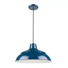 Millennium Lighting Warehouse/Cord Hung 17" 1-Light Contemporary Metal Navy Blue