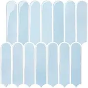 Commomy Thicker Blue Peel and Stick Backsplash - 10 pcs of 12" x 12" - 3D Adhesive Peel and Stick Tiles Backsplash for Kitchen, Bathroom, Removable, Waterproof, Vinyl Wall Tile