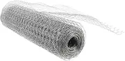GAROZATION 1 Roll Barbed Wire Outdoor Hawk Chicken Coop Netting Chain Green Fencing Nets Barrier Quail Ratchet Fence Cage Poultry Fence Shredded Chicken Garden Fencing Silver Iron Wire