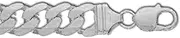 [JewelryWeb] 925 Sterling Silver 20 Centimeters X 13.0 mm Curb Chain Bracelet Link-Bracelet for Women and Men