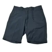 Kenneth Cole Mens Shorts 34 Black Drawstring Stretch Tech