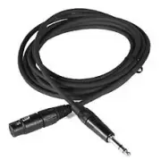 Peavey Black High Quality 10 Foot TRS TO FEMALE XLR CABLE W/ Neutrik 381070 New
