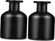 KOMBIUDA 2Pcs Glass Aroma Diffuser Bottles Refillable Perfume Expansion Containers for Home Fragrance Elegant Decorative Scent Bottles for Aromatherapy and Essential Oils