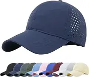 Enwokran Men Quick Dry Sport Baseball Cap, Athletic Fitted Cap Mesh Adjustable Plain Hat Running Trucker Hat for Women