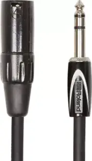 Roland RCC-10-TRXM Oxygen-Free XLR-M to 1/4" TRS Hi-Quality Balanced Cable, 10ft