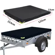 7x4 FT Trailer Cover - Heavy Duty Waterproof Vinyl Black 7 feet x 4 feet AU Hot