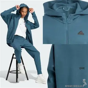 Adidas 男裝 連帽外套 拉鍊口袋 ZNE系列 棉 藍綠/黑/白【運動世界】IN5087/IN5089/IN5092