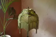 Lampshade scallop green embroidery hand-stitched table lampshade floor lampshade