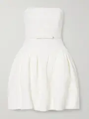 [Self-Portrait] Self-Portrait - Strapless Lace Mini Dress - Cream - UK 12 UK 12 Cream