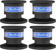 Preffair SP4533B Aluminum Alloy Speaker Isolation Spikes, Shockproof Stand Feet Vibration Absorber, Speaker Cone with Non-Slip Base Pad for Turntable Amplifier DAC (4Pcs Black Colour)