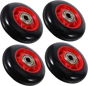 ibasenice 4pcs Roller Wheel Universal Wheel Fitness Roller Sliding Gate Roller Fitness Spare Parts Ab Wheel Roller Gym Roller Accessory Home Gym Pulley System Exercise Wheels Pp Black