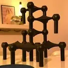 Nordic Candle Stand Metal Molecular Structure Home Decore Candelabra Gift
