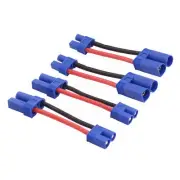 4pcs EC3 to EC5 Male Female RC Connector Adapter with 14awg 2inch WireE38-4