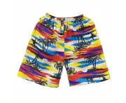 Mens Summer Hawaiian Printed Shorts Tropical Casual Beach Coconut Tree