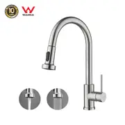 Decaura Kitchen Mixer Tap 2-Mode Swivel Spout Pull Out Sink Faucet Brushed Nickel