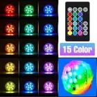 RGB LED Submersible Lights Battery Operated Swimming Pool Light Outdoors
