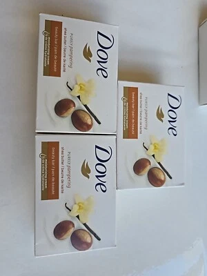 Dove Beauty Cream 3.75oz Soap Bars- SHEA BUTTER (3 Bars) +bonus Bar