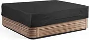 NettyPro Fade Resistant Waterproof Rectangular Hot Tub Cover Protector Outdoor Rectangle SPA Cover for Hot Tub, 84 x 65 inch, Black