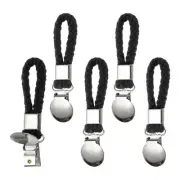 5 Pcs Tea Towel Clips, 1" Silver Hand Towel Clip Hooks, Black