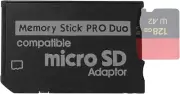 Memory Stick Adapter, Micro SD to Memory Stick PRO Duo for PSP, Camera, Handycam