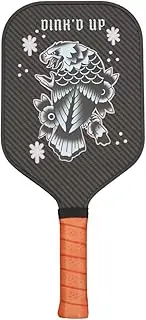 Dink'd Up Carbon Fibre Pickleball Paddle, 3K Carbon Surface with Grit, Slayer Design