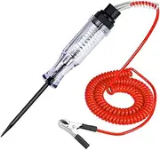 Test Light,Circuit Tester,12V,24V,140Inch prolong Cable,ABS Handle Material,Long Steel Probe Coating PU and Alligator Clip, for Continuity Car Voltage, for Sedan, SUV, RV, Truck