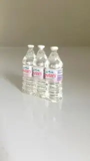 Miniature Dollhouse 1:12 Evian Water Bottles Great with Coles Little Shop 2